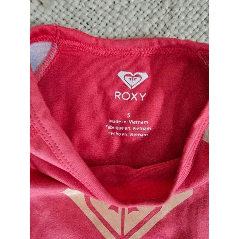 Roxy Kids Pink Tropical Parrot Rashguard Set Size 5